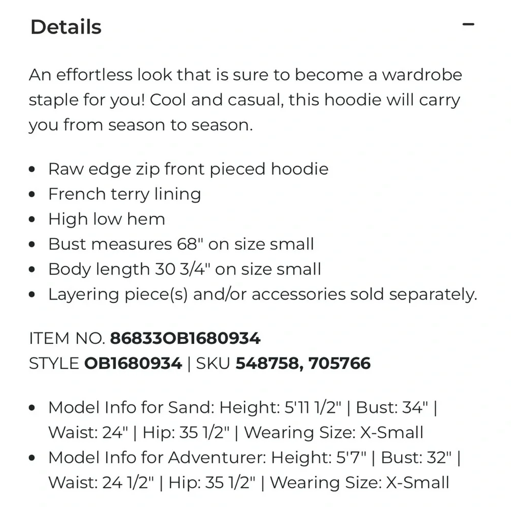 FreePeople WE THE FREE: Camden Zip-Up Hoodie….NWT - Picture 5 of 16